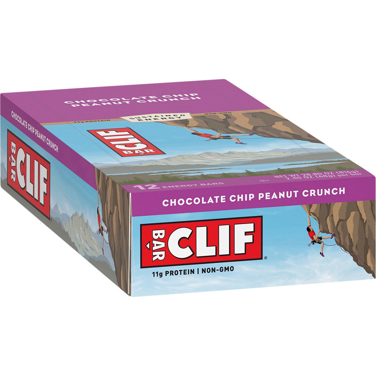 Clif Energy Bar Chocolate Chip Peanut Crunch 12x68g