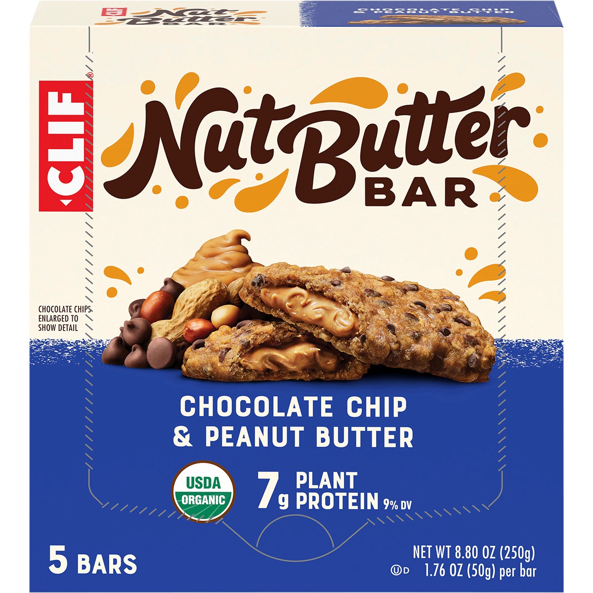 Clif Nut Butter Bar Chocolate Chip & Peanut Butter 5x50g