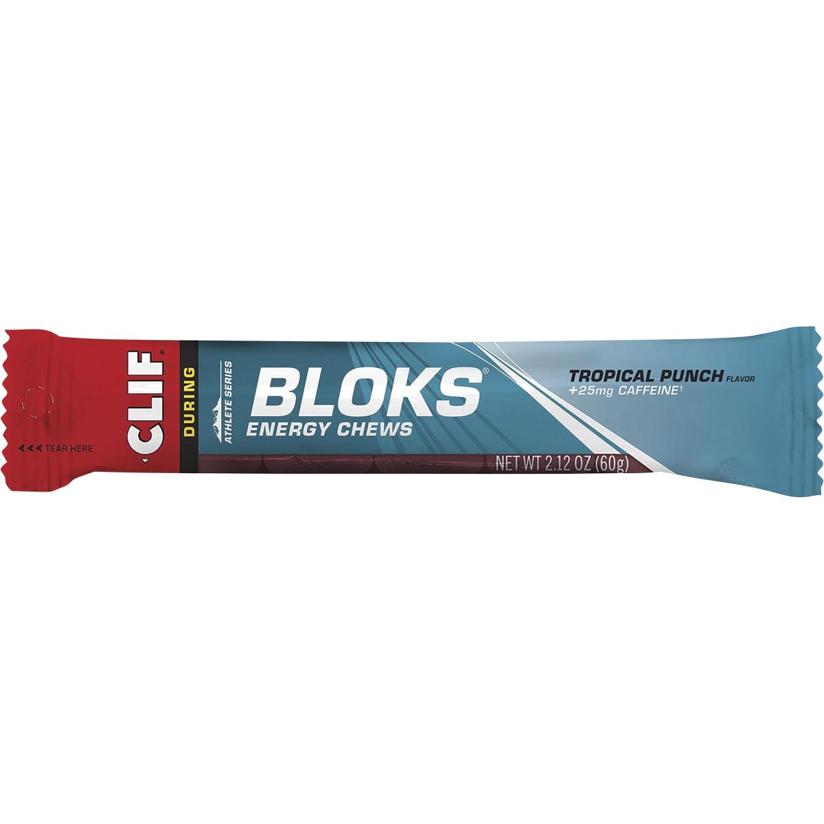CLIF Bloks Energy Chews Tropical Punch (25mg Caffeine) 60g 18PK
