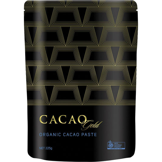 POWER SUPER FOODS Cacao Gold Paste Chunks Ceremonial Grade Cert Organic 225g