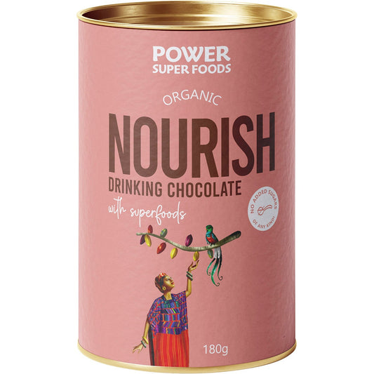 POWER SUPER FOODS Organic Nourish Drinking Chocolate With Superfoods 180g