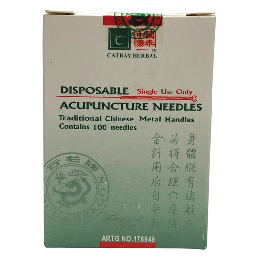 Cathay Herbal Acupuncture Cloud & Dragon Disposable Needles 0.16 x 13mm (with guide tube) x100 Pack
