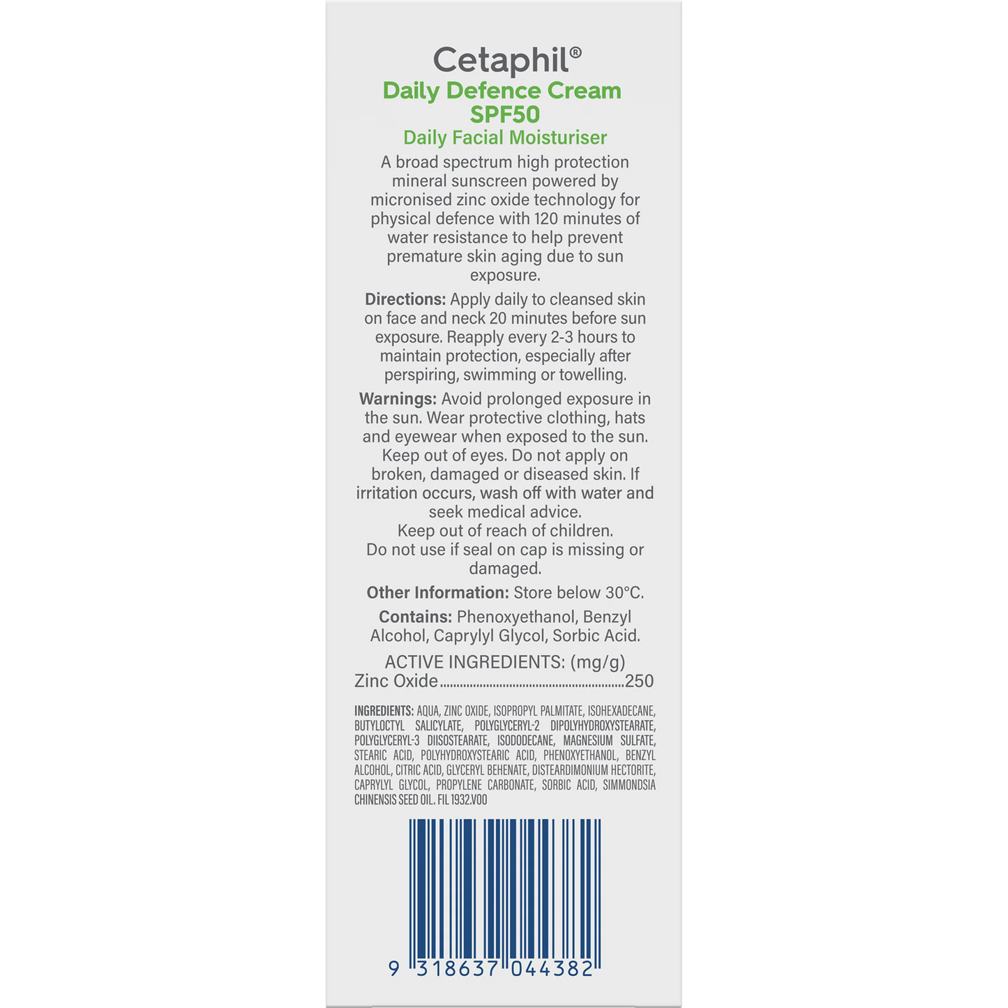 Cetaphil Daily Defence Cream SPF50+ 50ml