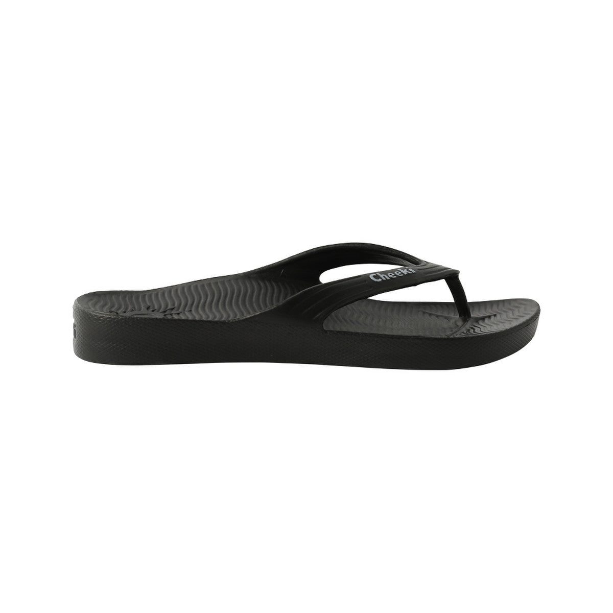 Cheeki Arch Support Thongs Black Mens Size US9