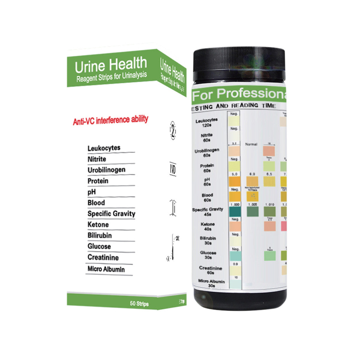 Corporate Health & Safety Test Kit Urine Health (Reagent Strips for Urinalysis - 12 Panel) x 50 Pack