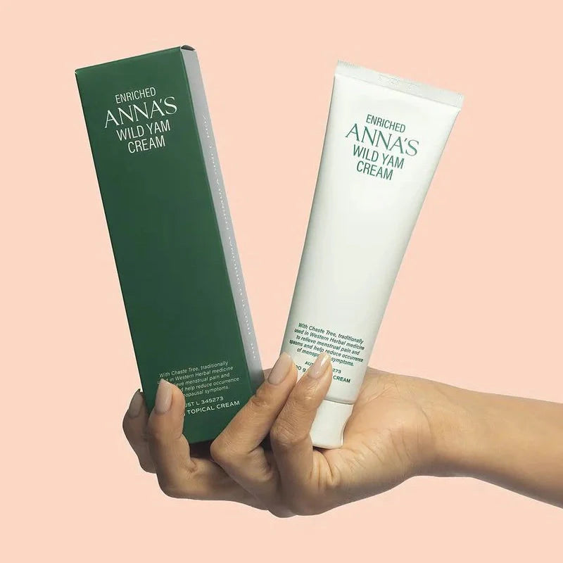 Anna's Wild Yam Cream (Her) Menstrual & Menopausal Symptoms 100g Tube