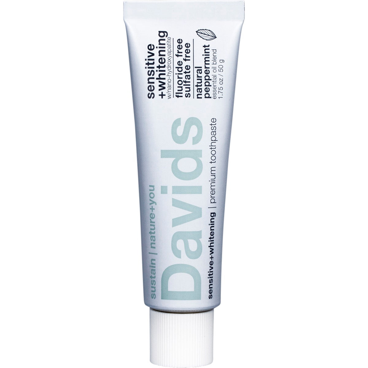 Davids Toothpaste Sensitive + Whitening Peppermint 50g
