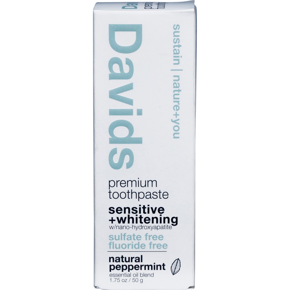 Davids Toothpaste Sensitive + Whitening Peppermint 50g