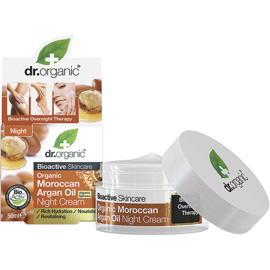 DR ORGANIC Night Cream Organic Moroccan Argan Oil 50ml