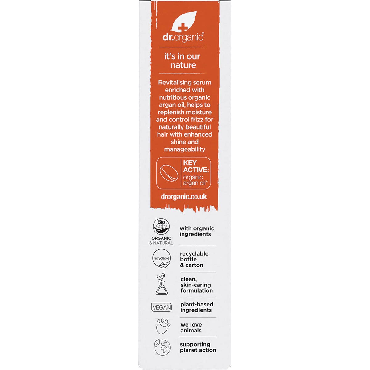 DR ORGANIC Hair Treatment Serum Organic Moroccan Argan Oil 100ml