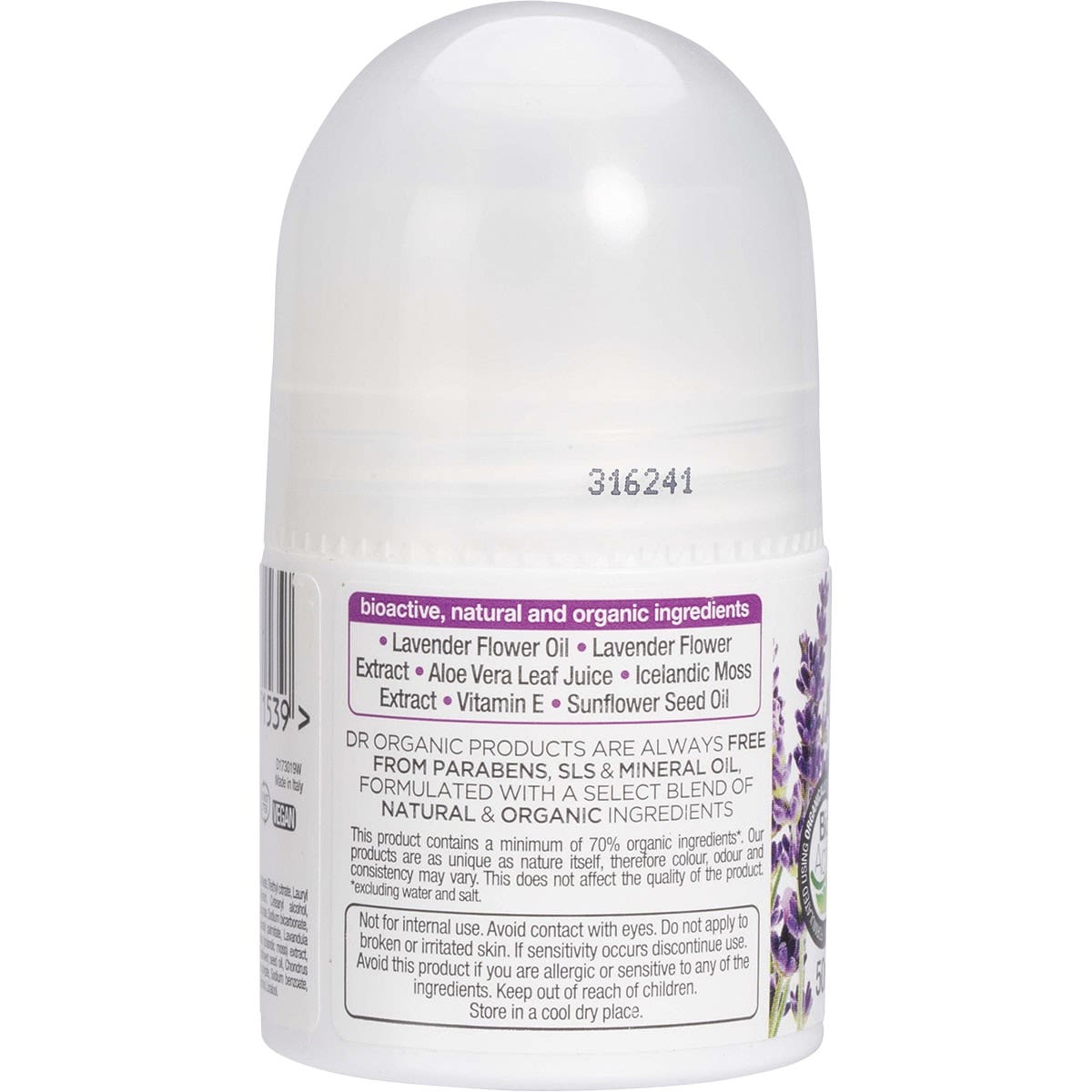 DR ORGANIC Roll-on Deodorant Organic Lavender 50ml