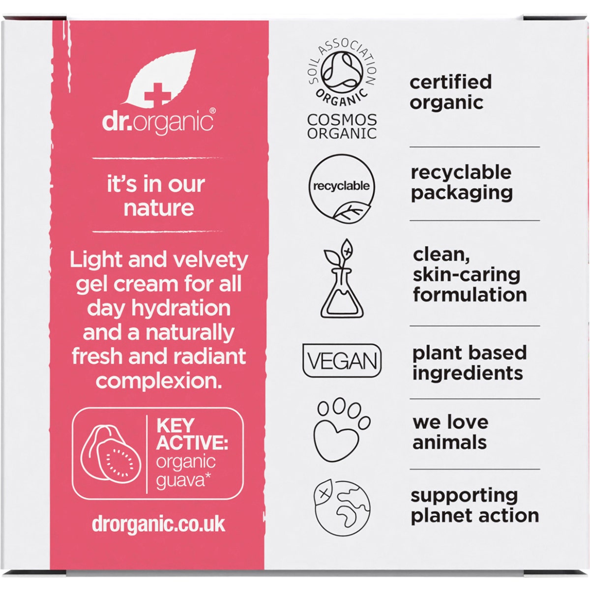 DR ORGANIC Gel Moisturiser Organic Guava 50ml