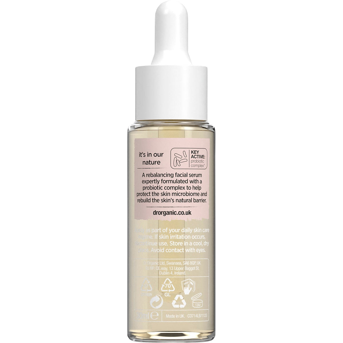 Dr Organic Skin Calm Probiotic Protection Serum 30ml