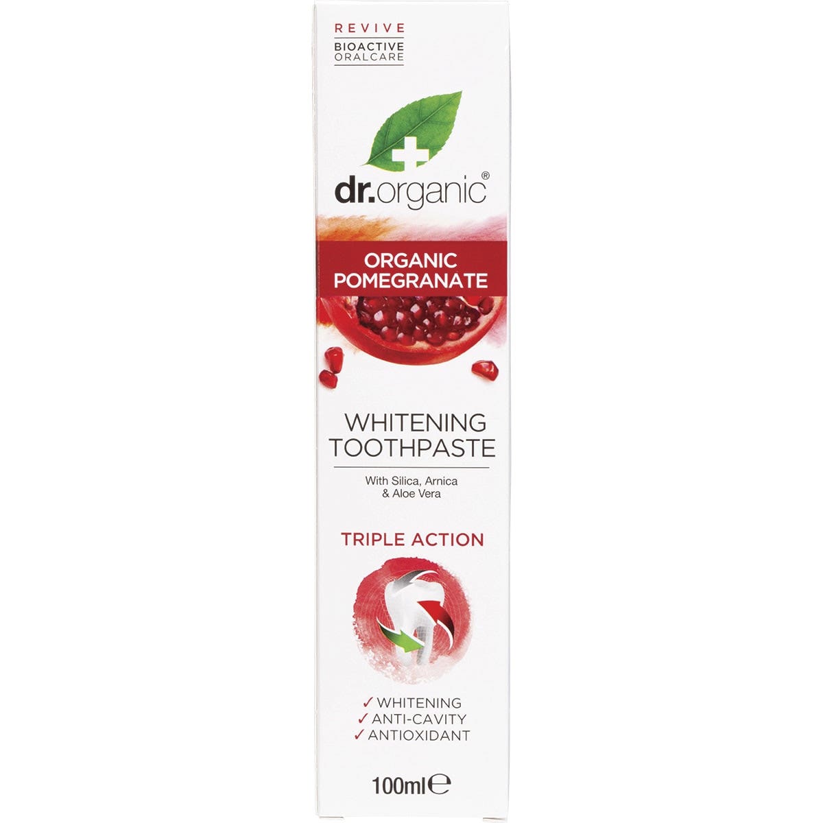 DR ORGANIC Toothpaste (Whitening) Organic Pomegranate 100ml