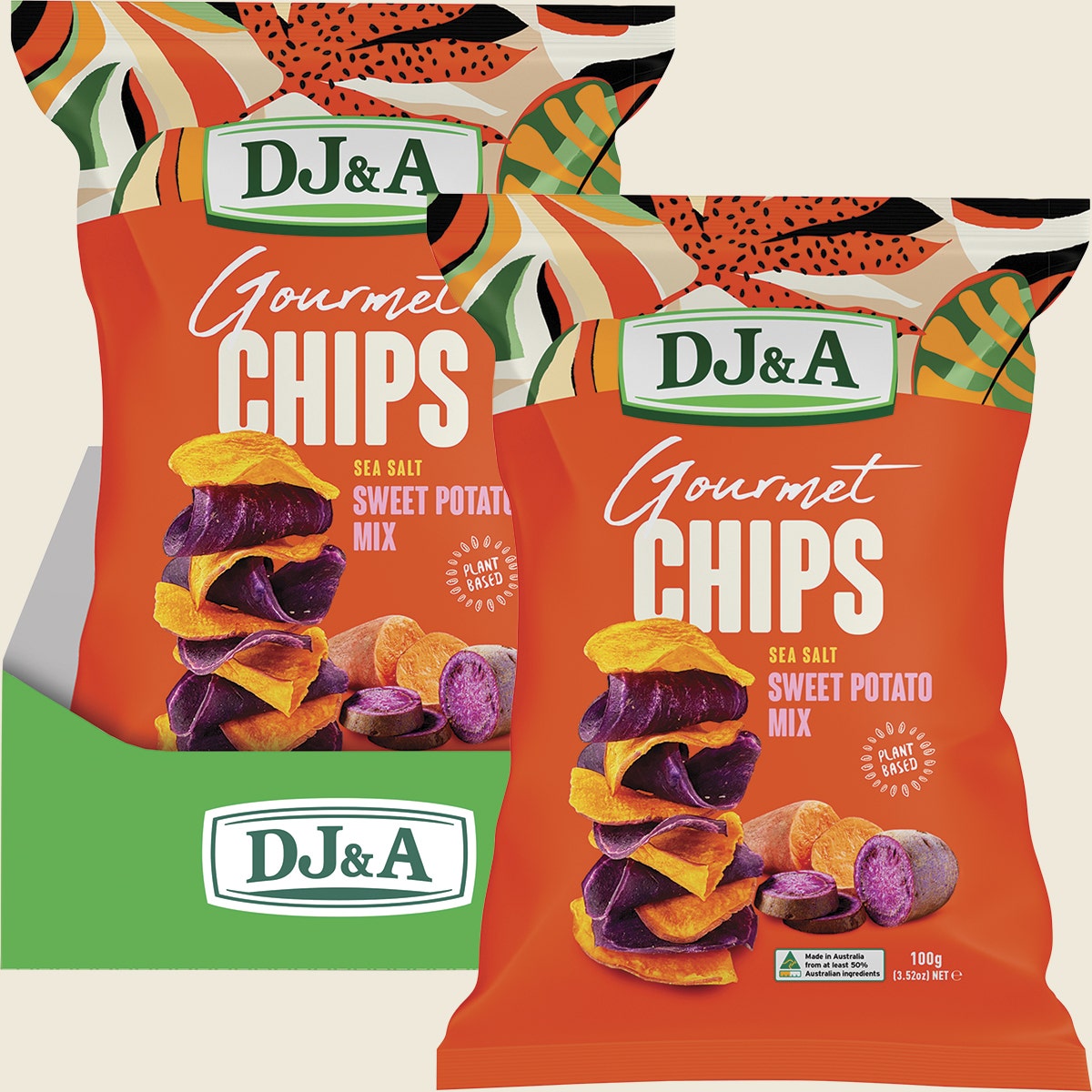 DJ&A Gourmet Chips Sweet Potato Mix Sea Salt 5x100g