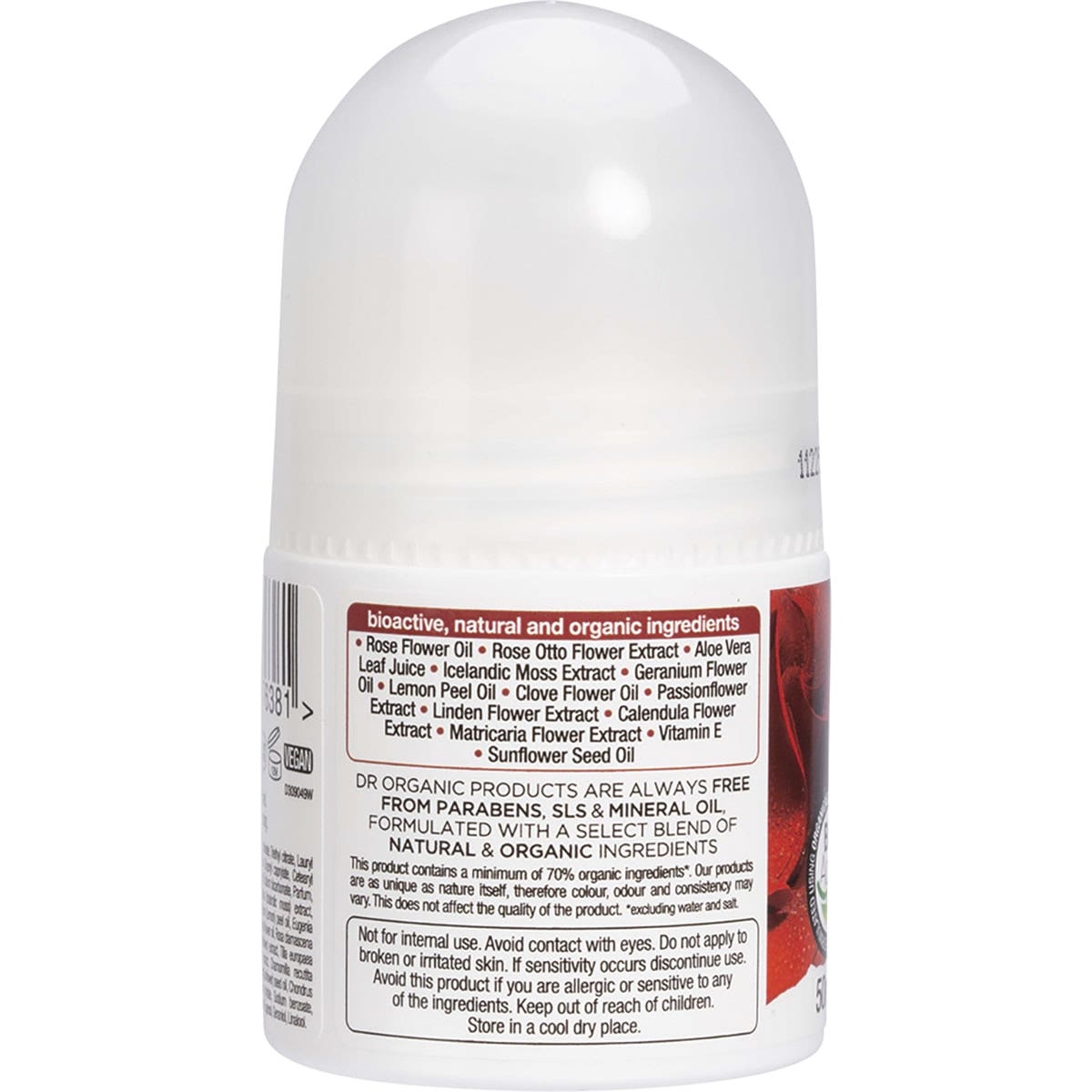 DR ORGANIC Roll-on Deodorant Organic Rose Otto 50ml