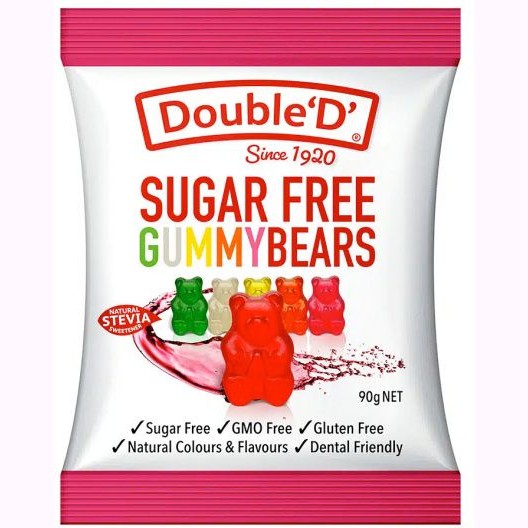 Double D Sugar Free Gummy Bears 90g