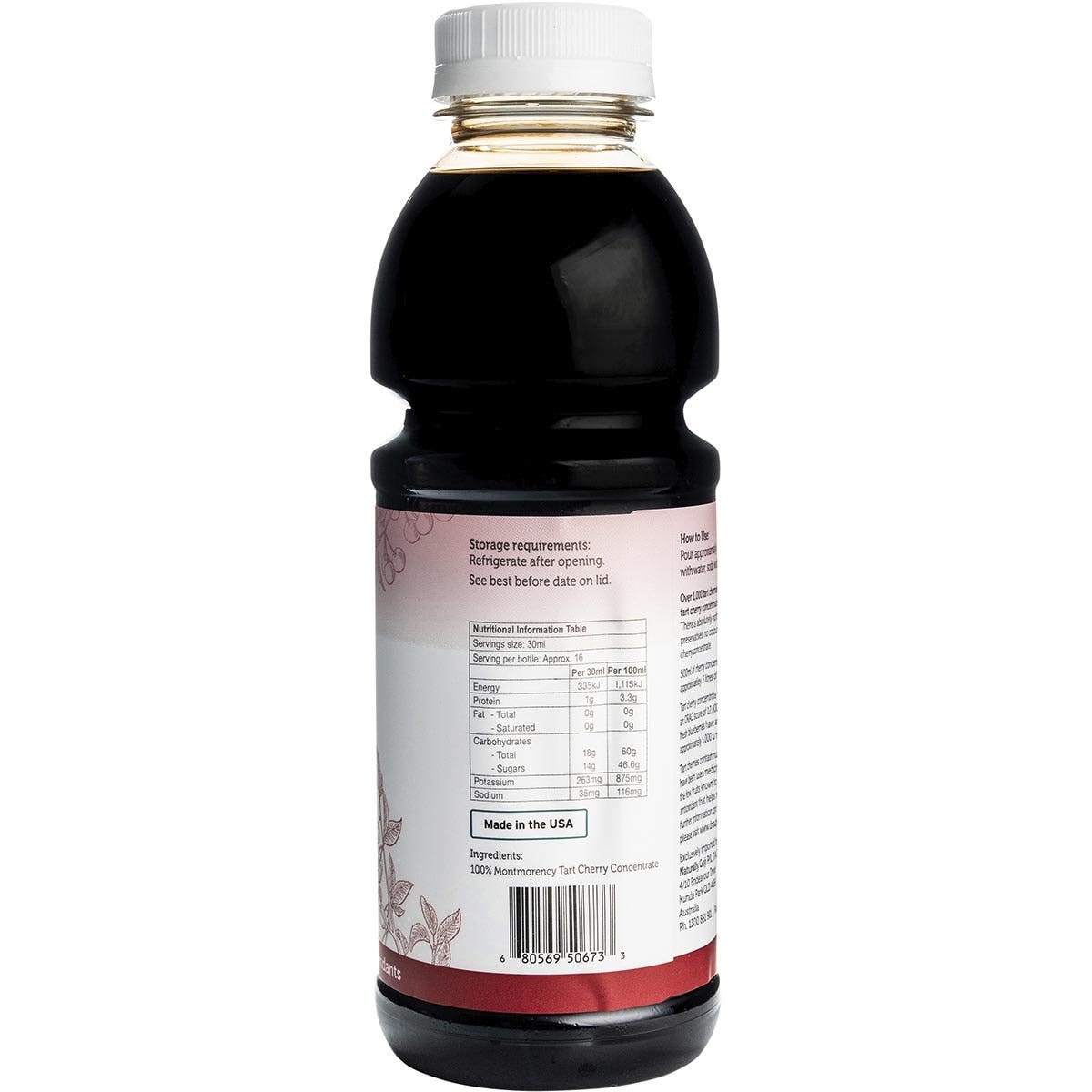 DR SUPERFOODS Tart Cherry Concentrate 473ml