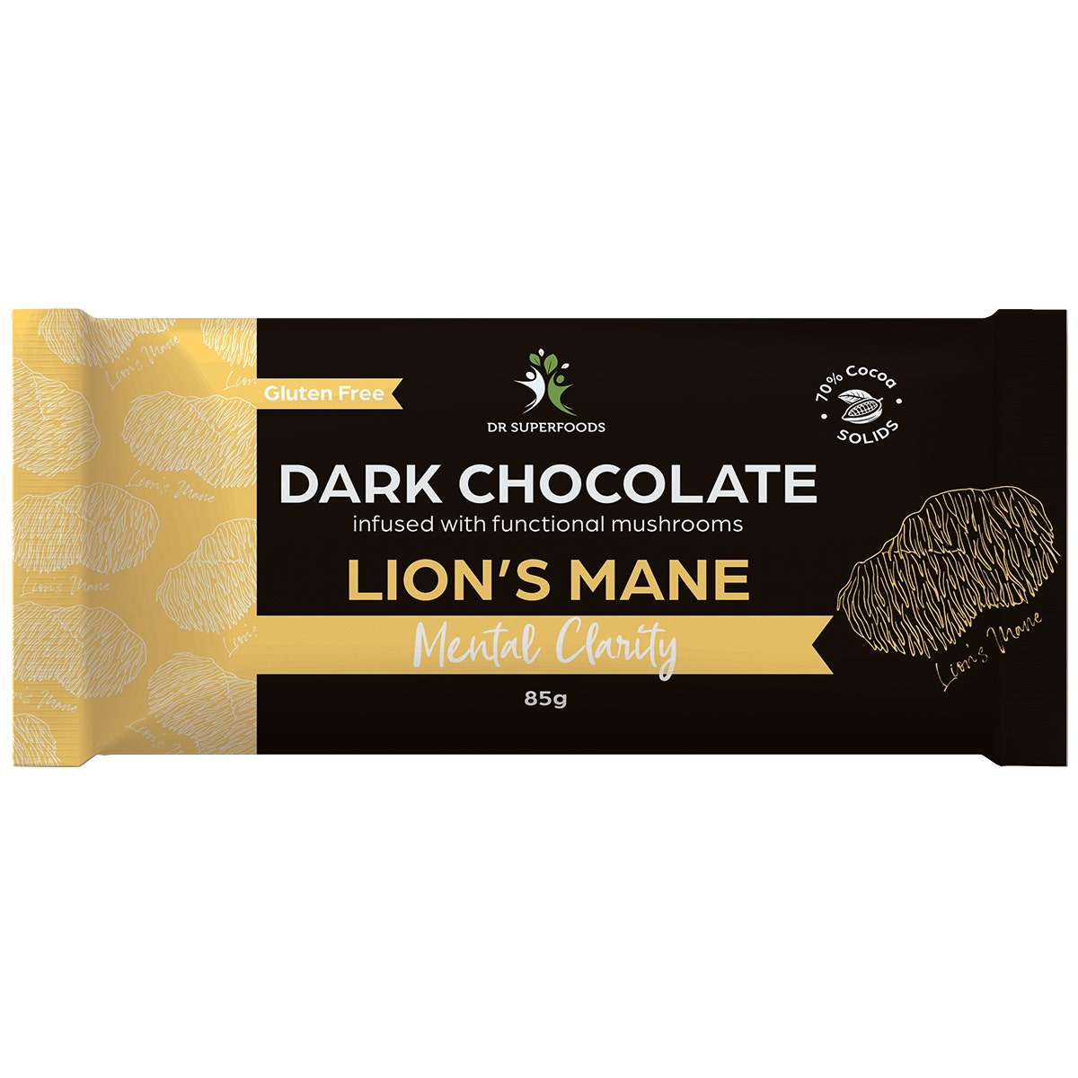 Dr Superfoods Dark Chocolate Bar Mental Clarity 12x85g