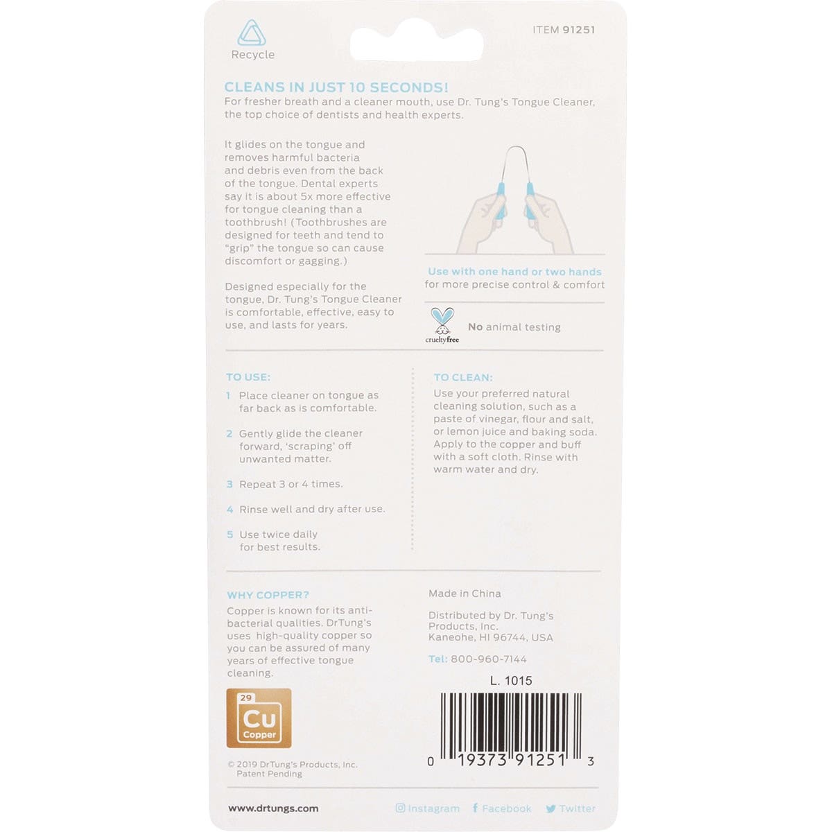DR TUNG'S Tongue Cleaner Copper 1