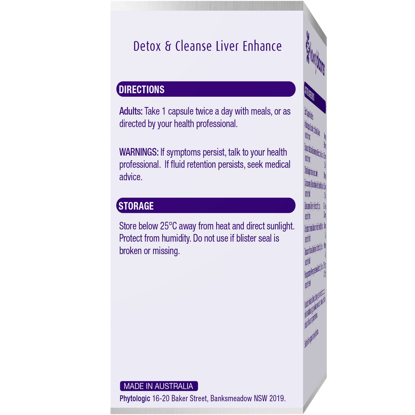 Henry Blooms Detox & Cleanse Liver Enhance 60 Capsules