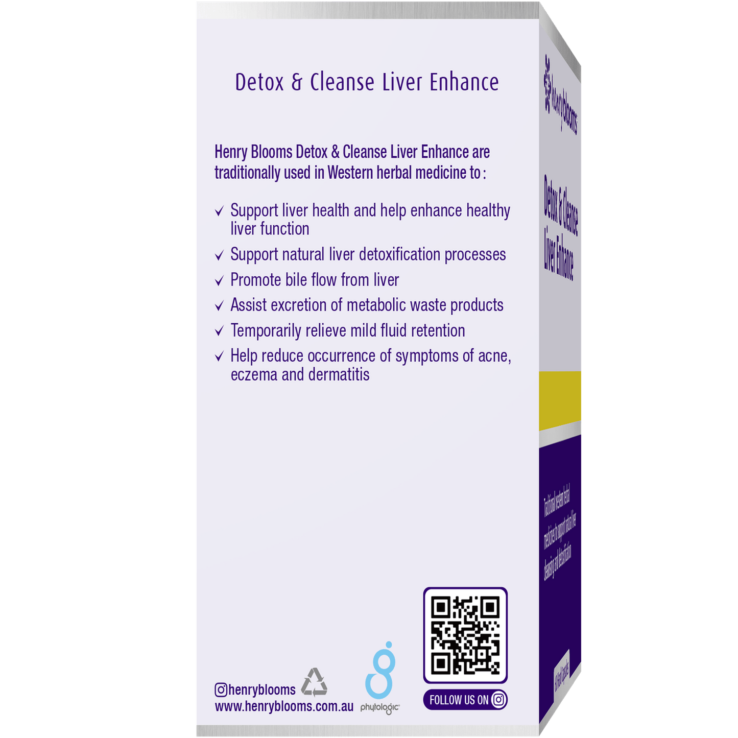 Henry Blooms Detox & Cleanse Liver Enhance 60 Capsules
