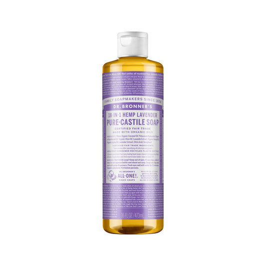 Dr. Bronner's Pure-Castile Soap Liquid (Hemp 18-in-1) Lavender 473ml