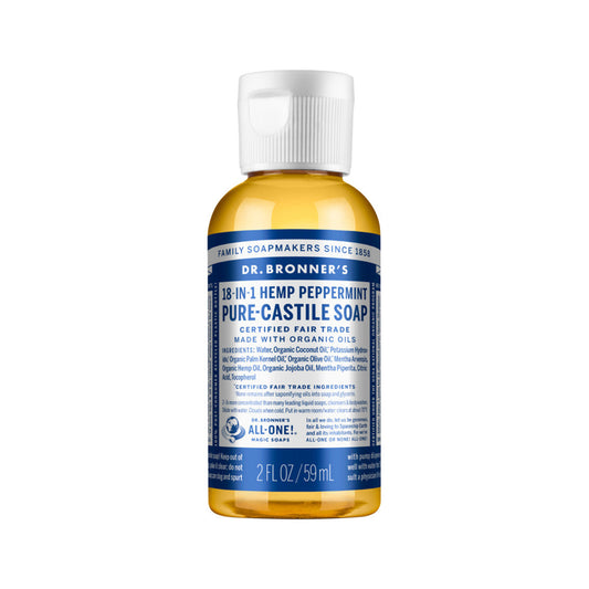 Dr. Bronner's Pure-Castile Soap Liquid (Hemp 18-in-1) Peppermint 59ml