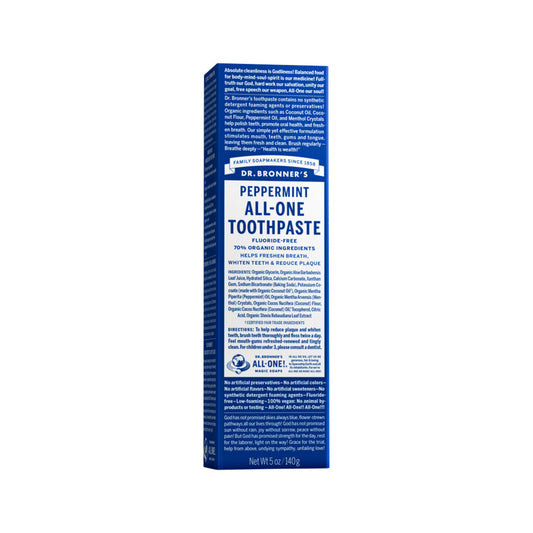 Dr. Bronner's Toothpaste (All-One) Peppermint 140g