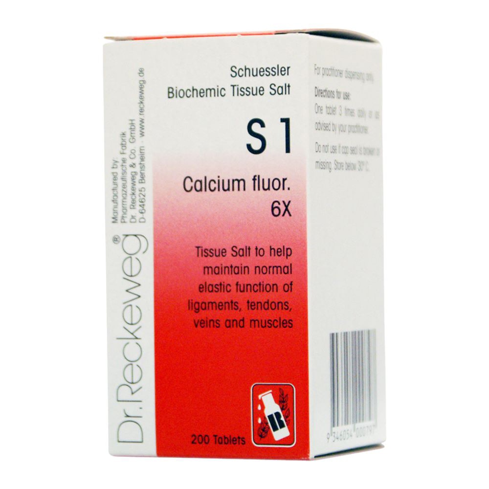 Dr. Reckeweg Schuessler BioChemic Tissue Salt S1 (Calcium fluor. 6X) 200t
