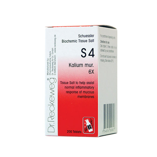 Dr. Reckeweg Schuessler BioChemic Tissue Salt S4 (Kalium mur. 6X) 200t