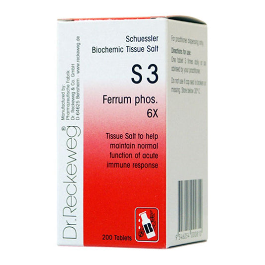 Dr. Reckeweg Schuessler BioChemic Tissue Salt S3 (Ferrum phos. 6X) 200t
