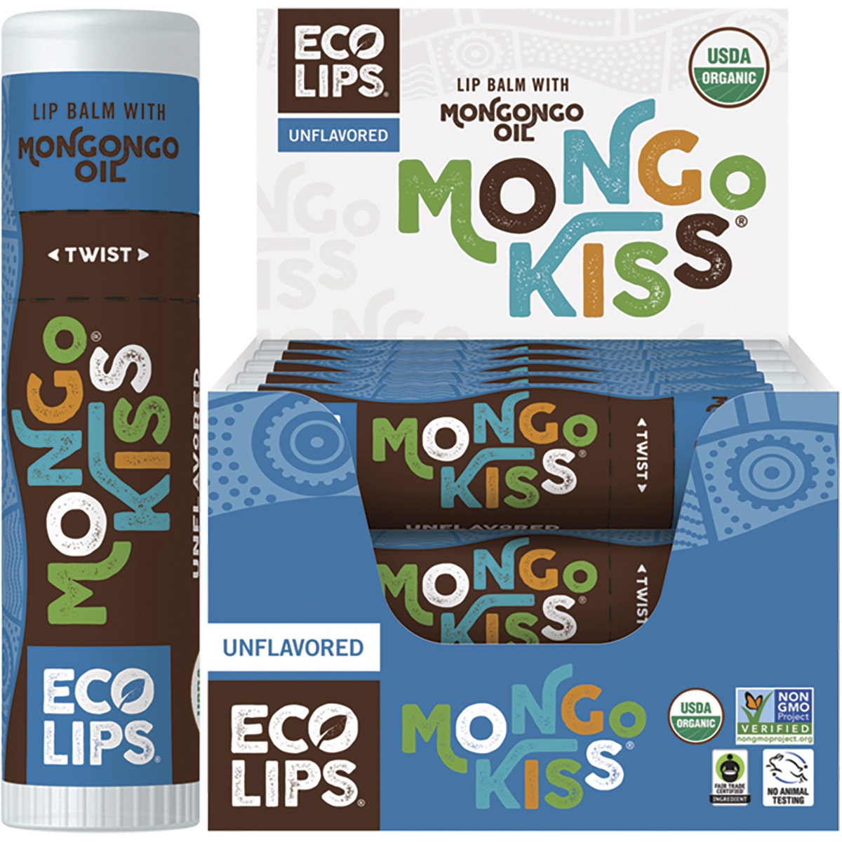 ECO LIPS Lip Balm (Super Size) Mongo Kiss - Unflavoured 15X7G