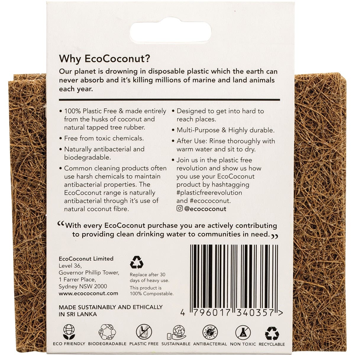 ECOCOCONUT Scourer Scrub Pad 2