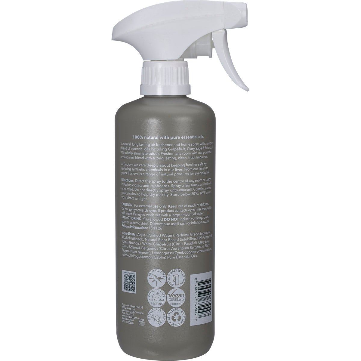 Euclove Home Spray Citrus & Sage Oil Spray 500ml