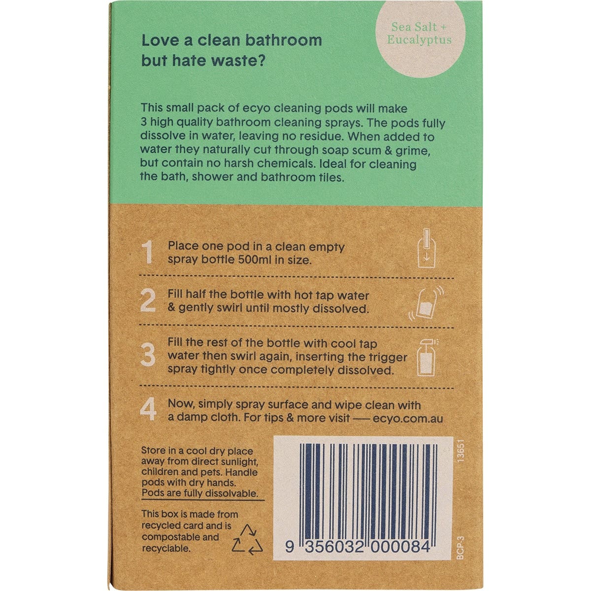 ECYO Cleaning Pods Bathroom 5x60ml