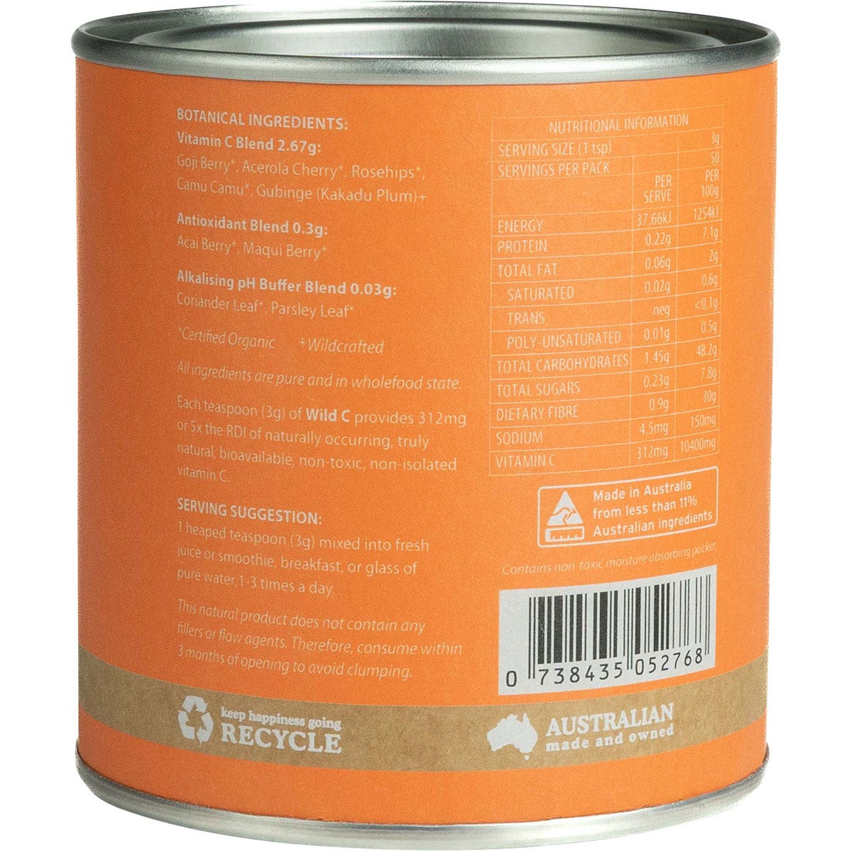 EDEN HEALTHFOODS Wild C Natural Vitamin C Powder 150g