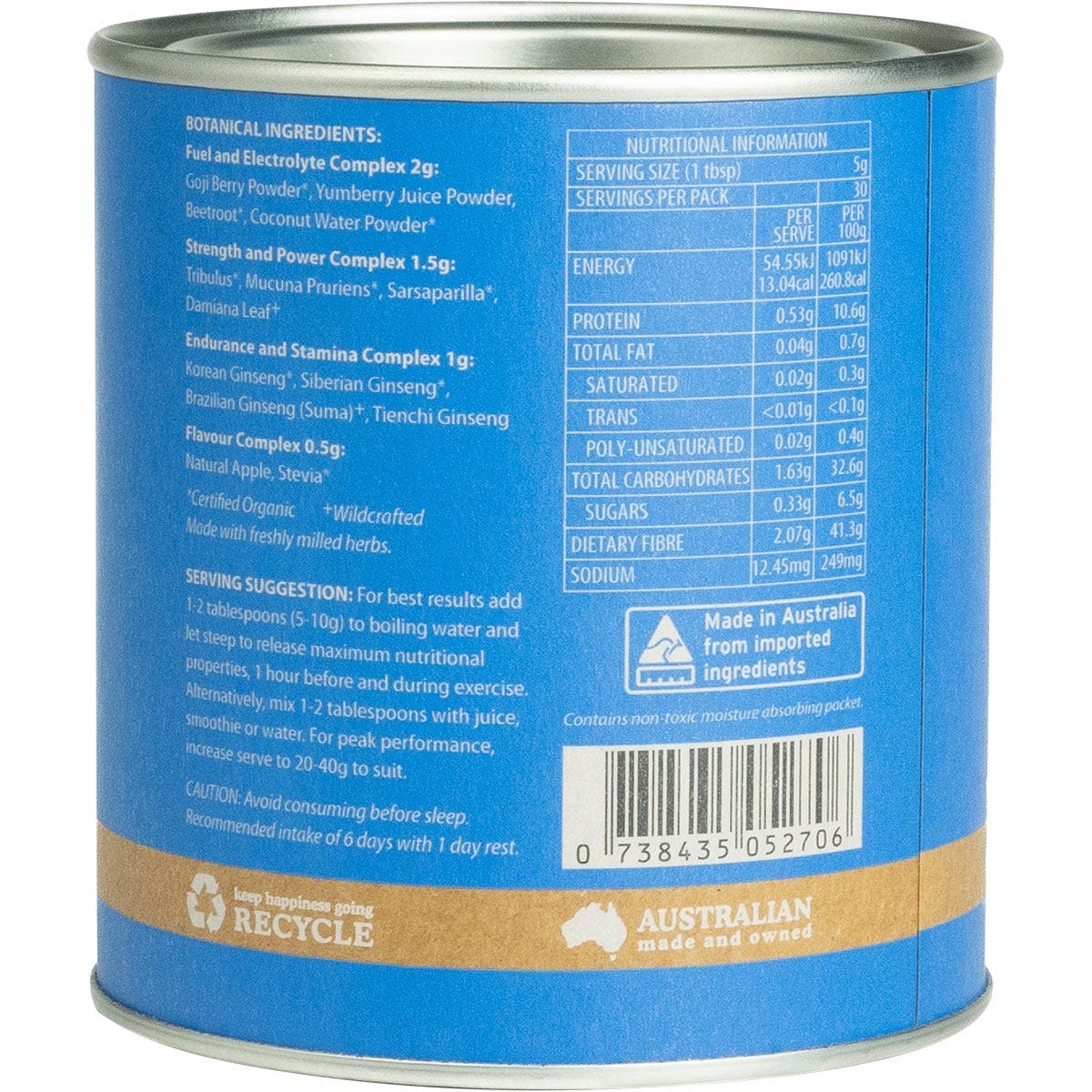 EDEN HEALTHFOODS High Octane Caffeine-free Power & Energy 150g
