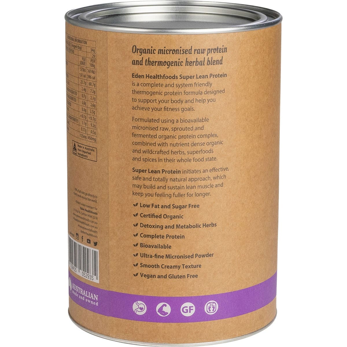 EDEN HEALTHFOODS Super Lean Protein Cinnamon & Vanilla 1kg