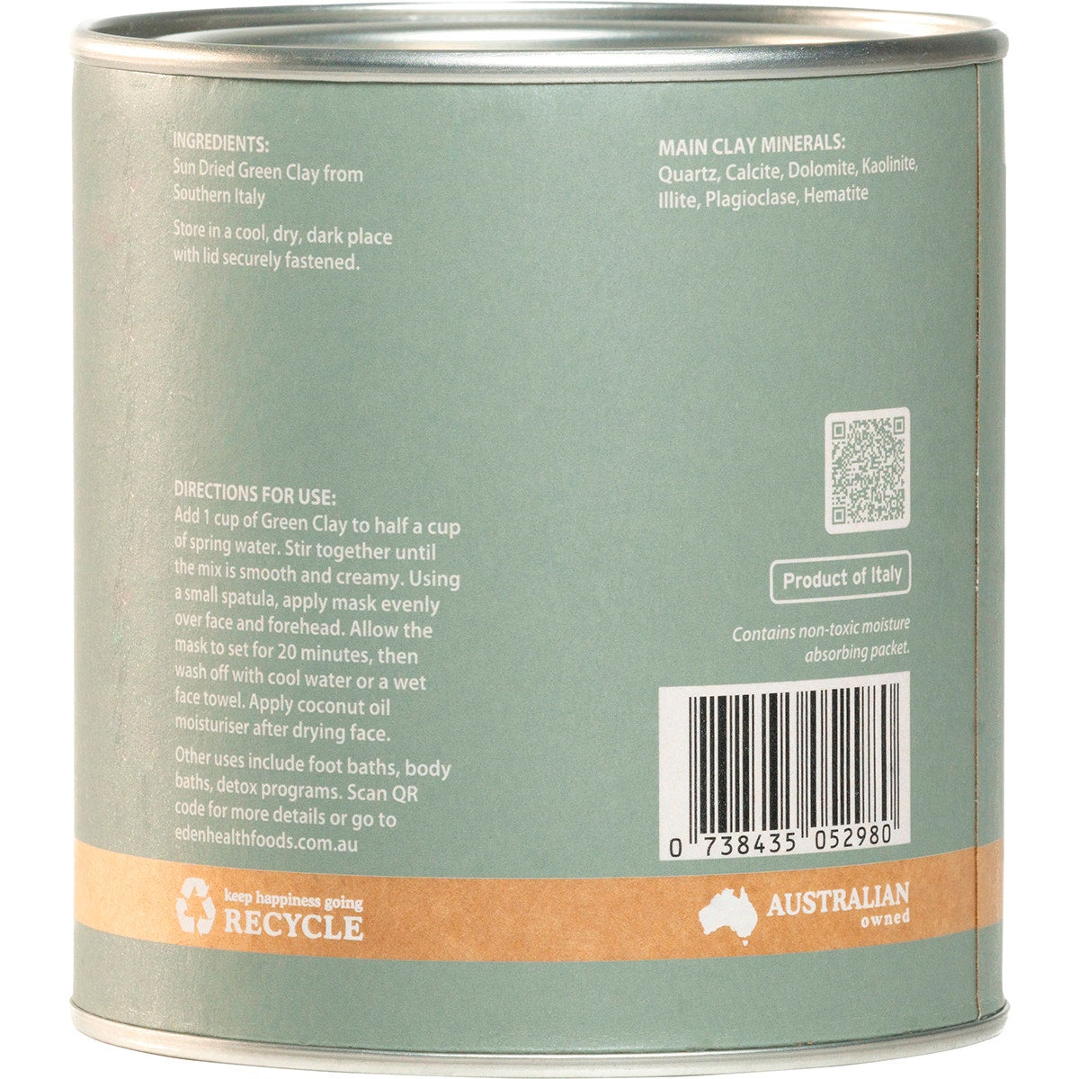 EDEN HEALTHFOODS Green Clay 150g