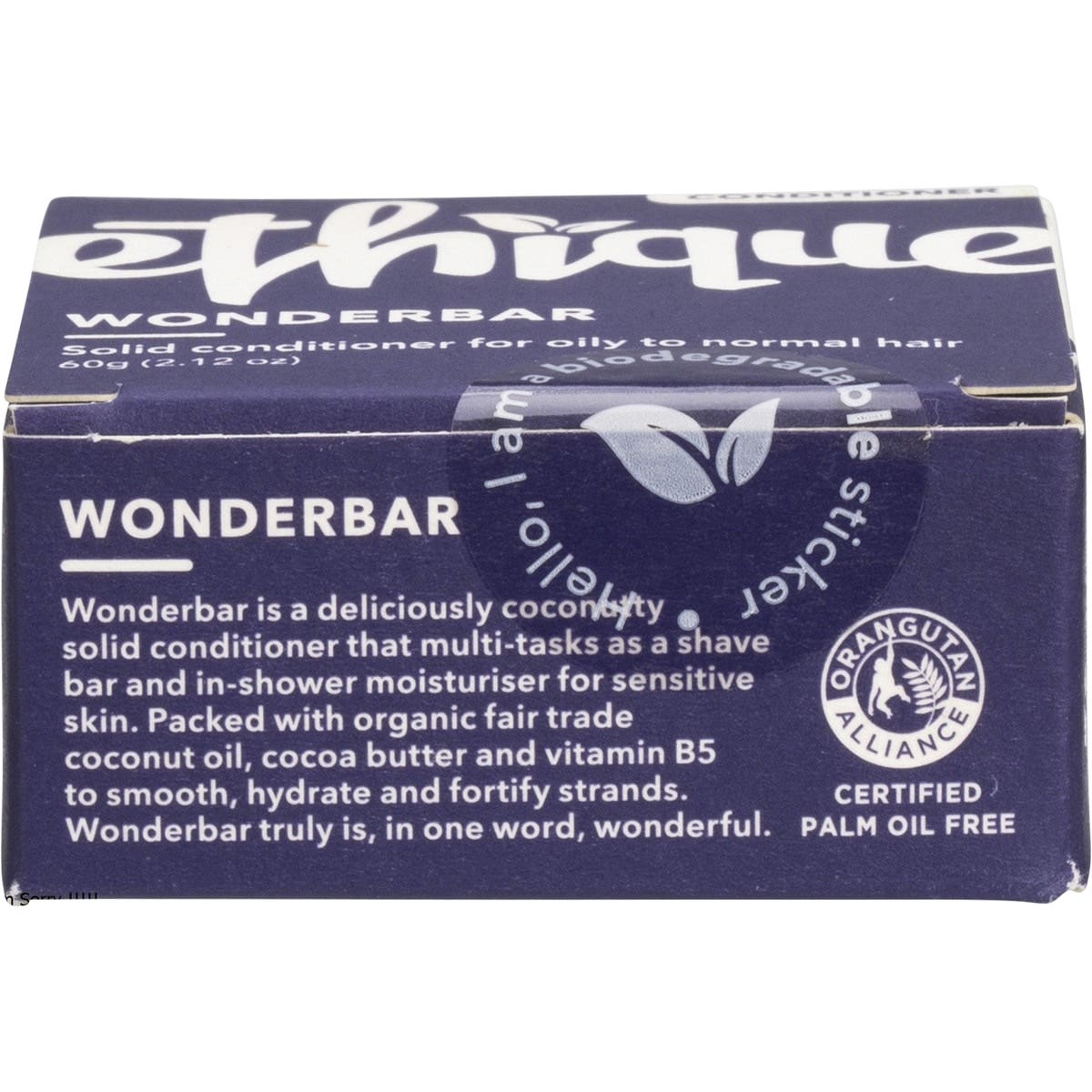 ETHIQUE Solid Conditioner Bar Wonderbar - Oily Or Normal Hair 60g