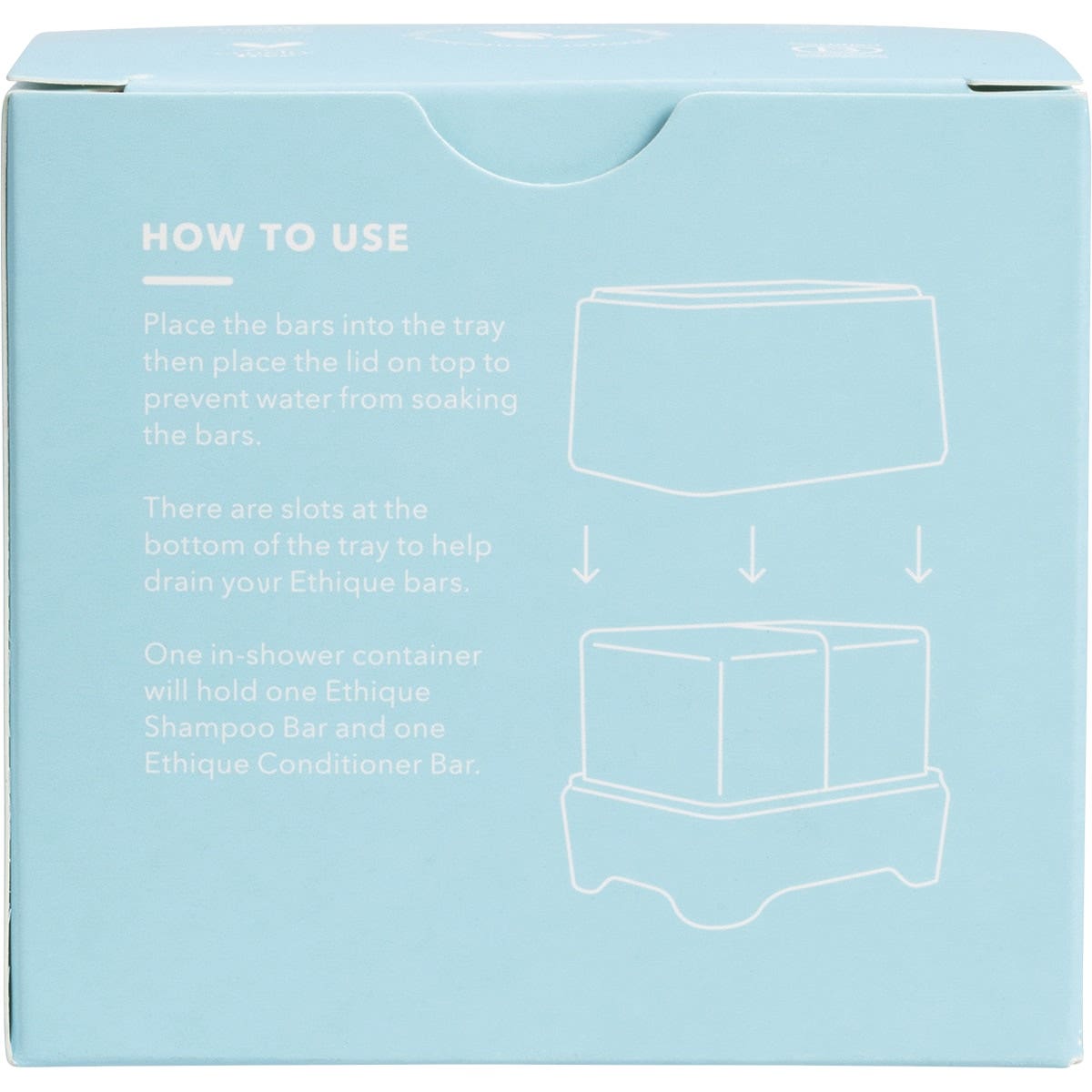 ETHIQUE Bamboo & Cornstarch Shower Container Aqua 1
