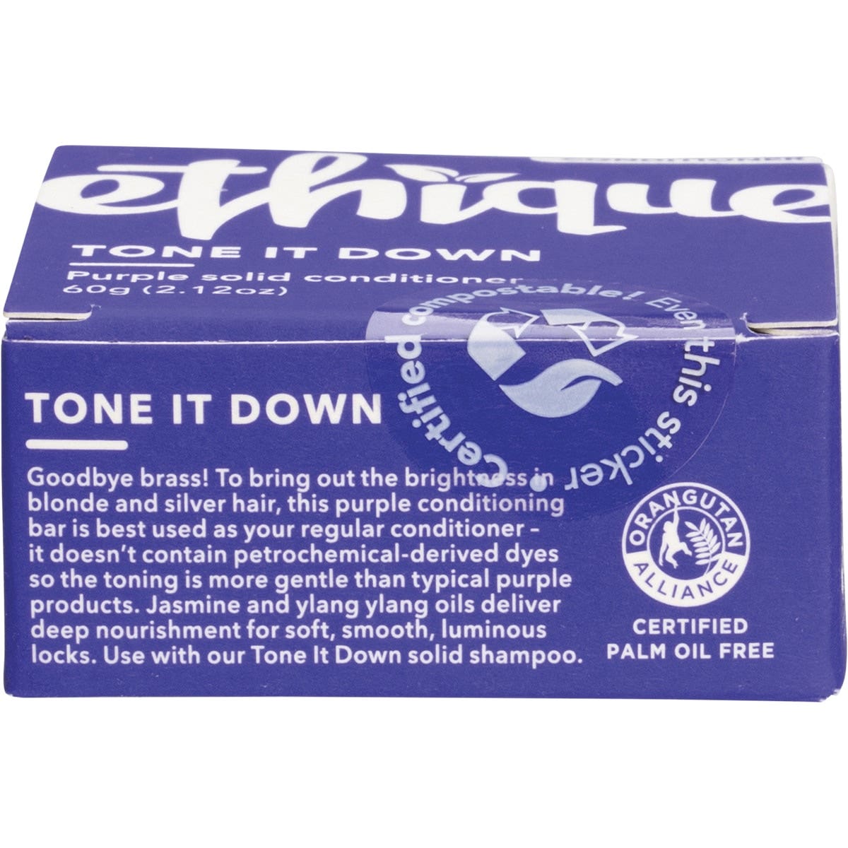 ETHIQUE Solid Conditioner Bar Tone It Down - Purple 60g