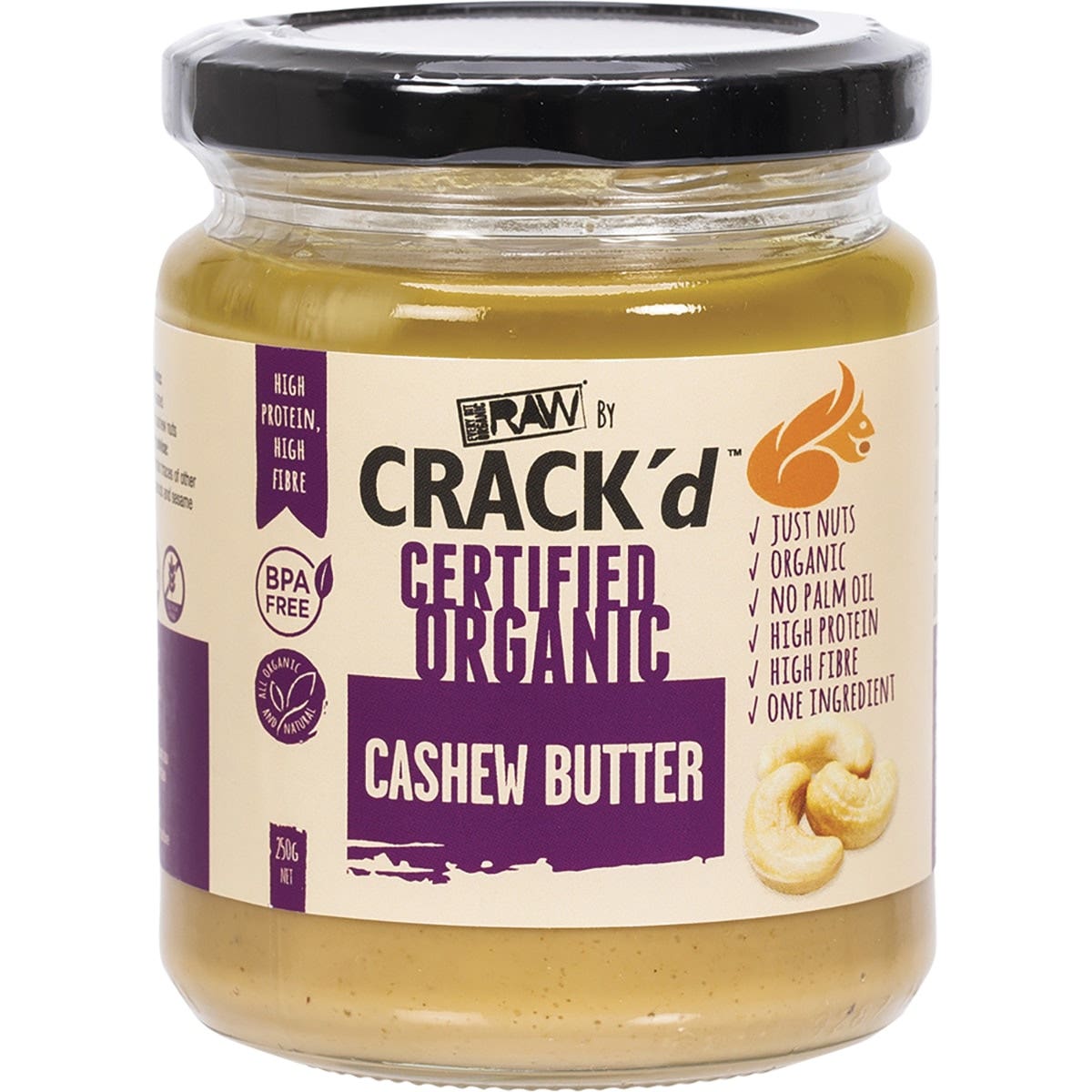 EVERY BIT ORGANIC RAW Crack'd Cashew Butter 250g
