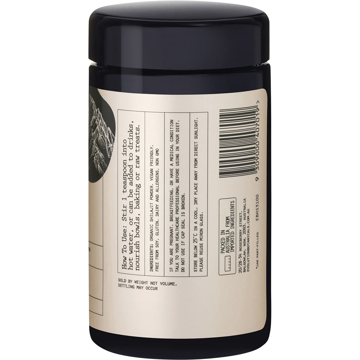 EVOLUTION BOTANICALS Himalayan Shilajit 80 Trace Mineral Complex 100g