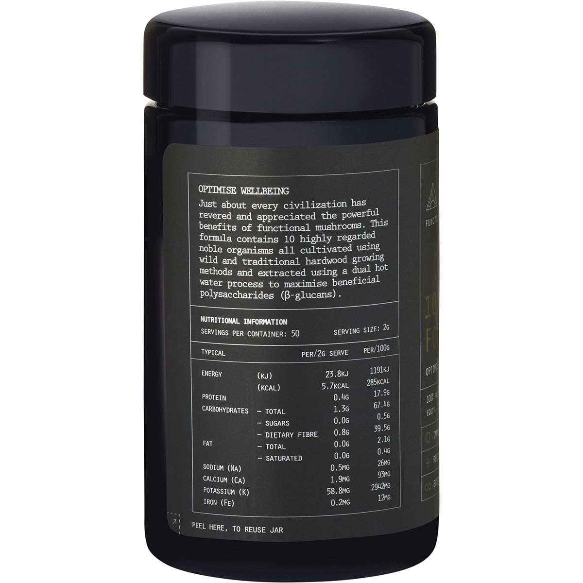 EVOLUTION BOTANICALS 10 Mushroom Formula Optimise Wellbeing 100g