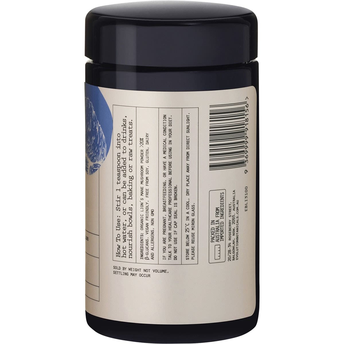 EVOLUTION BOTANICALS Organic Lion's Mane Food For Thought 100g