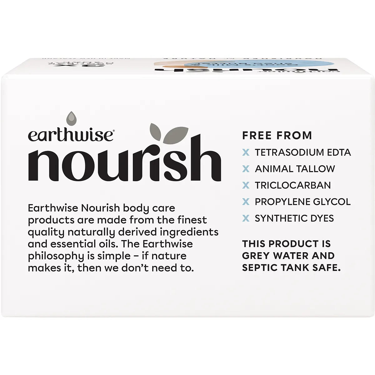 EARTHWISE NOURISH Natural Soap Bar Goat's Milk & Shea Butter 3x90g