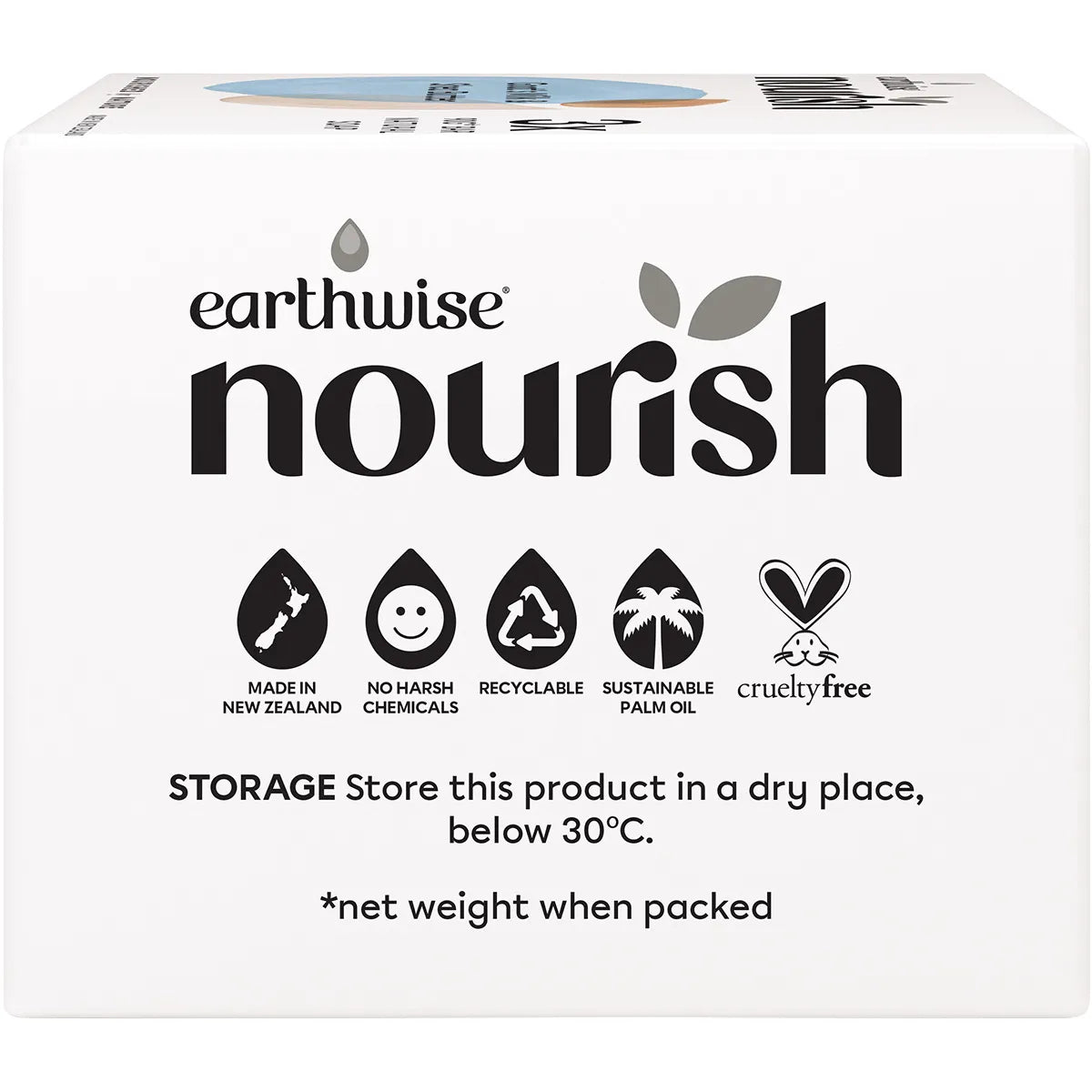 EARTHWISE NOURISH Natural Soap Bar Goat's Milk & Shea Butter 3x90g