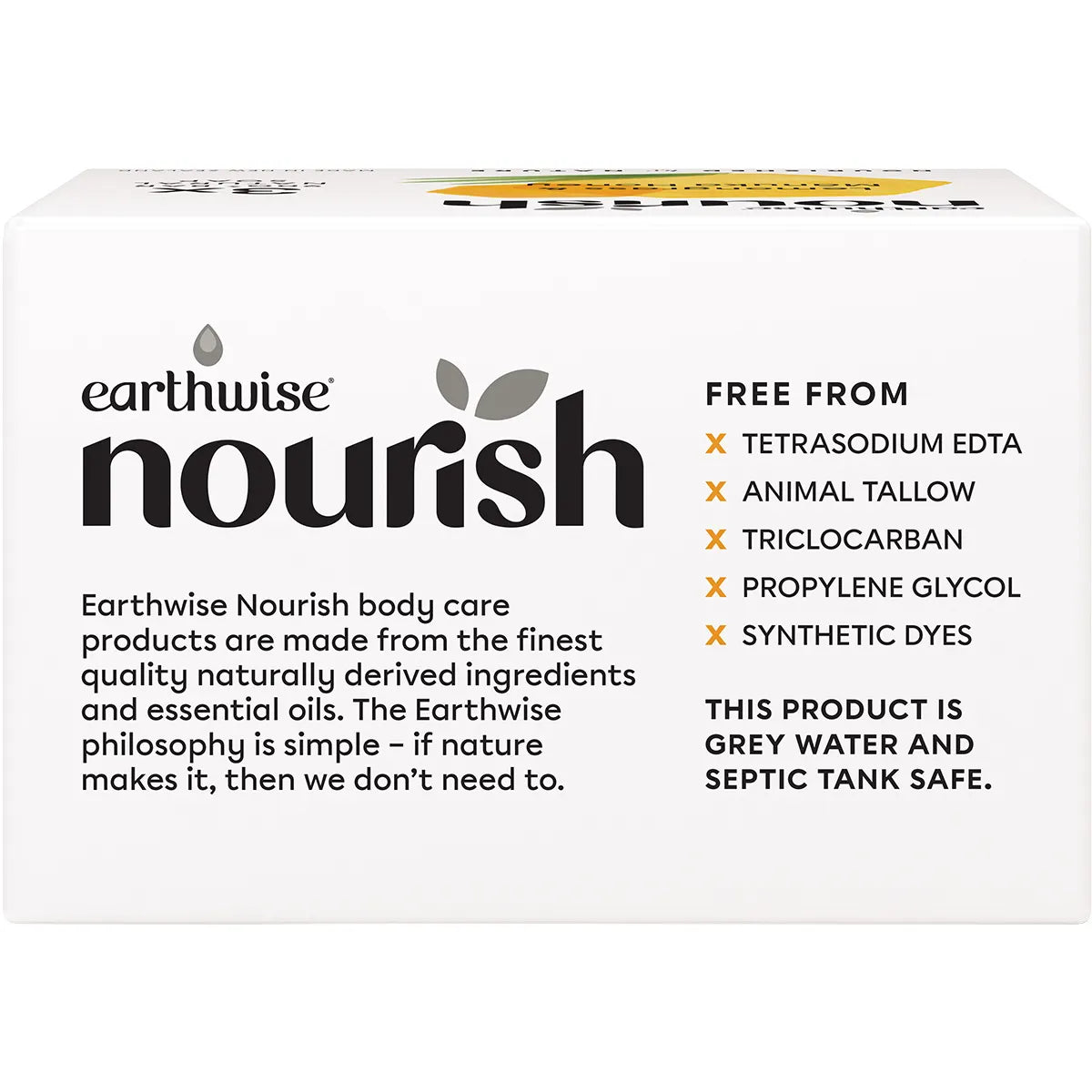 EARTHWISE NOURISH Natural Soap Bar Lemongrass & Manuka Honey 3x90g